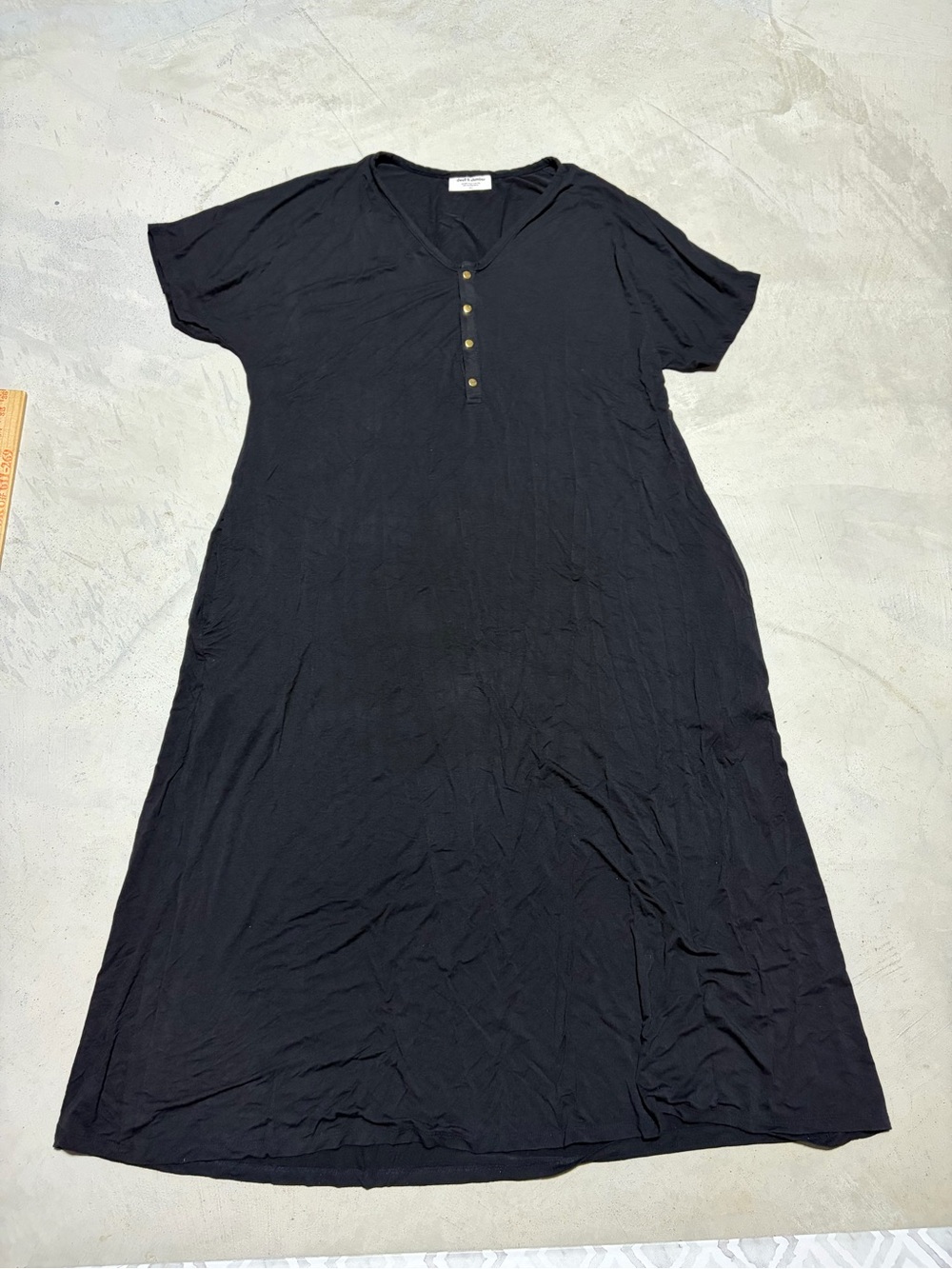 Dwell & slumber Black Short Sleeve maternity sleep dress M/L